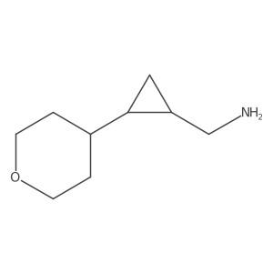 rac-[(1R,2S)-2-(oxan-4-yl)cyclopropyl]methanamine结构式