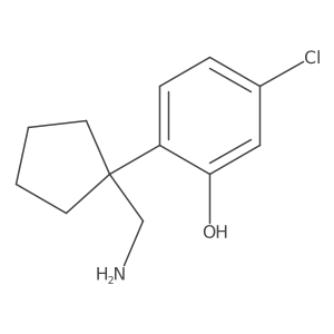 2-[1-(Aminomethyl)cyclopentyl]-5-chlorophenol结构式