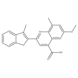6-Methoxy-8-methyl-2-(3-methyl-2-benzofuranyl)-4-quinolinecarboxylic acid结构式