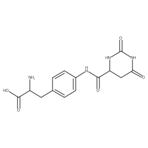 4-(((Hexahydro-2,6-dioxo-4S-pyrimidinyl)carbonyl)amino)-L-phenylalanine Structure