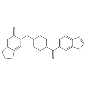 2-{[1-(1H-1,3-benzodiazole-5-carbonyl)piperidin-4-yl]methyl}-2H,3H,5H,6H,7H-cyclopenta[c]pyridazin-3-one结构式
