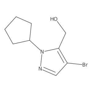 (4-Bromo-1-cyclopentyl-1H-pyrazol-5-yl)methanol Structure
