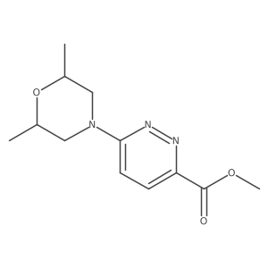 methyl 6-((2S,6R)-2,6-dimethylmorpholino)pyridazine-3-carboxylate Structure