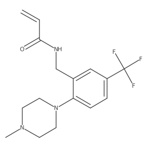 N-[[2-(4-Methylpiperazin-1-yl)-5-(trifluoromethyl)phenyl]methyl]prop-2-enamide结构式