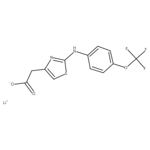 Lithium;2-[2-[4-(trifluoromethoxy)anilino]-1,3-thiazol-4-yl]acetate Structure
