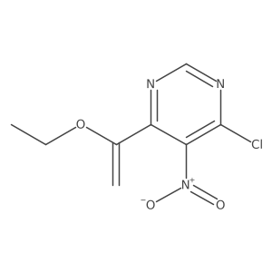 4-Chloro-6-(1-ethoxyethenyl)-5-nitropyrimidine Structure