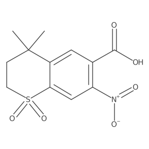 4,4-dimethyl-7-nitro-1,1-dioxo-3,4-dihydro-2H-1lambda6-benzothiopyran-6-carboxylic acid Structure