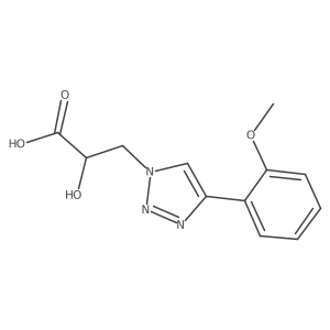 2-hydroxy-3-[4-(2-methoxyphenyl)-1H-1,2,3-triazol-1-yl]propanoic acid结构式