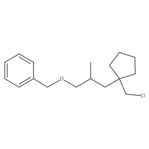 ({3-[1-(Chloromethyl)cyclopentyl]-2-methylpropoxy}methyl)benzene Structure