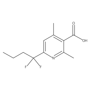 6-(1,1-Difluorobutyl)-2,4-dimethylpyridine-3-carboxylic acid结构式