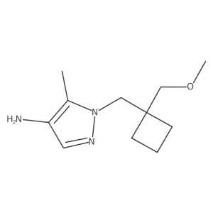 1-{[1-(methoxymethyl)cyclobutyl]methyl}-5-methyl-1H-pyrazol-4-amine结构式