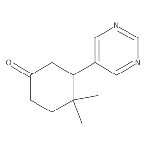 4,4-Dimethyl-3-(pyrimidin-5-yl)cyclohexan-1-one Structure