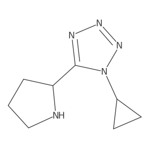 1-cyclopropyl-5-(pyrrolidin-2-yl)-1H-1,2,3,4-tetrazole结构式
