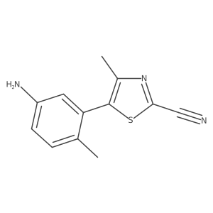 5-(5-Amino-2-methylphenyl)-4-methyl-1,3-thiazole-2-carbonitrile结构式