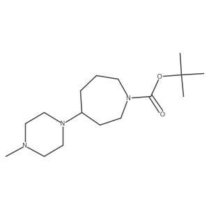 Tert-butyl 4-(4-methylpiperazin-1-yl)azepane-1-carboxylate结构式