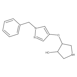 4-[(1-benzyl-1H-pyrazol-4-yl)oxy]pyrrolidin-3-ol Structure