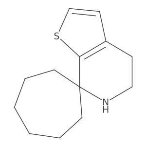 5',6'-dihydro-4'H-spiro[cycloheptane-1,7'-thieno[2,3-c]pyridine]结构式