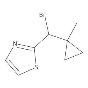 2-[Bromo(1-methylcyclopropyl)methyl]-1,3-thiazole Structure