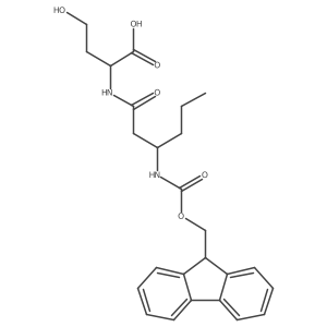(2S)-2-[(3R)-3-({[(9H-fluoren-9-yl)methoxy]carbonyl}amino)hexanamido]-4-hydroxybutanoic acid Structure