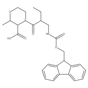 4-{2-[({[(9H-fluoren-9-yl)methoxy]carbonyl}amino)methyl]butanoyl}-2-methylmorpholine-3-carboxylic acid Structure