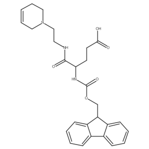 4-({[(9H-fluoren-9-yl)methoxy]carbonyl}amino)-4-{[2-(1,2,3,6-tetrahydropyridin-1-yl)ethyl]carbamoyl}butanoic acid结构式