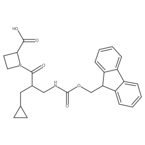 1-[2-(cyclopropylmethyl)-3-({[(9H-fluoren-9-yl)methoxy]carbonyl}amino)propanoyl]azetidine-2-carboxylic acid Structure