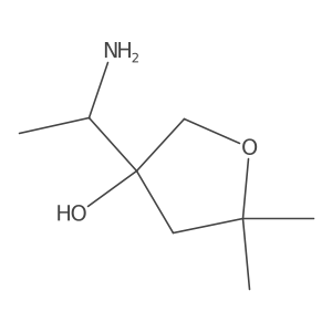 3-(1-Aminoethyl)-5,5-dimethyloxolan-3-ol Structure