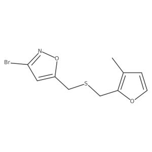3-Bromo-5-({[(3-methylfuran-2-yl)methyl]sulfanyl}methyl)-1,2-oxazole Structure