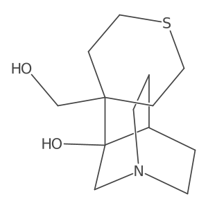 3-[4-(Hydroxymethyl)thian-4-yl]-1-azabicyclo[2.2.2]octan-3-ol结构式