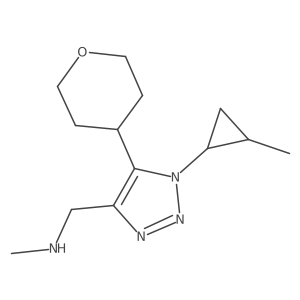 methyl({[1-(2-methylcyclopropyl)-5-(oxan-4-yl)-1H-1,2,3-triazol-4-yl]methyl})amine Structure
