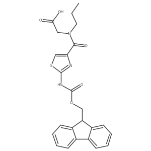 2-{1-[2-({[(9H-fluoren-9-yl)methoxy]carbonyl}amino)-1,3-thiazol-4-yl]-N-propylformamido}acetic acid Structure