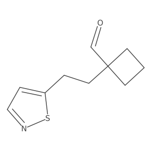 1-[2-(1,2-Thiazol-5-yl)ethyl]cyclobutane-1-carbaldehyde结构式