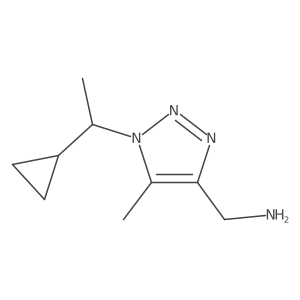 [1-(1-cyclopropylethyl)-5-methyl-1H-1,2,3-triazol-4-yl]methanamine结构式
