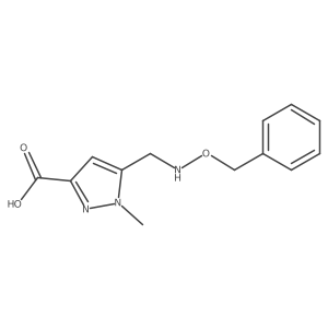 5-{[(benzyloxy)amino]methyl}-1-methyl-1H-pyrazole-3-carboxylic acid结构式