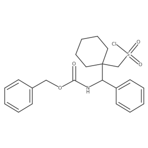 benzyl N-({1-[(chlorosulfonyl)methyl]cyclohexyl}(phenyl)methyl)carbamate结构式