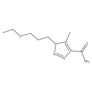 1-(3-ethoxypropyl)-5-methyl-1H-1,2,3-triazole-4-carbothioamide Structure