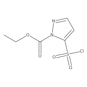 ethyl 5-(chlorosulfonyl)-1H-pyrazole-1-carboxylate结构式