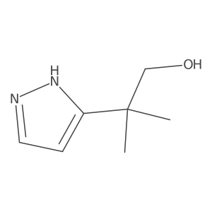 2-Methyl-2-(1H-pyrazol-3-yl)propan-1-ol Structure