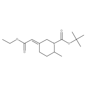 tert-butyl (5Z)-5-(2-ethoxy-2-oxoethylidene)-2-methylpiperidine-1-carboxylate Structure