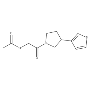 2-Oxo-2-(3-(thiophen-3-yl)pyrrolidin-1-yl)ethyl acetate Structure