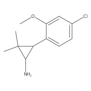 rac-(1R,3R)-3-(4-chloro-2-methoxyphenyl)-2,2-dimethylcyclopropan-1-amine Structure