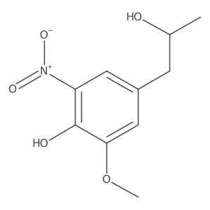 4-[(2R)-2-hydroxypropyl]-2-methoxy-6-nitrophenol结构式