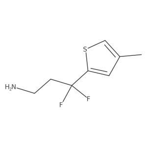 3,3-Difluoro-3-(4-methylthiophen-2-yl)propan-1-amine结构式