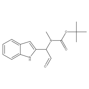 tert-butyl N-[1-(1H-indol-2-yl)-2-oxoethyl]-N-methylcarbamate结构式