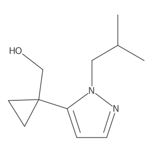 {1-[1-(2-methylpropyl)-1H-pyrazol-5-yl]cyclopropyl}methanol Structure