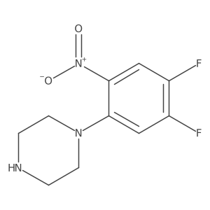1-(4,5-Difluoro-2-nitrophenyl)piperazine结构式