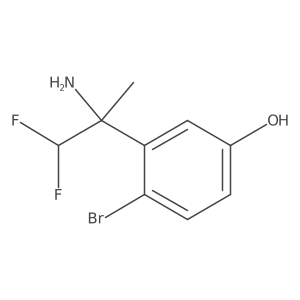 3-(2-Amino-1,1-difluoropropan-2-yl)-4-bromophenol结构式
