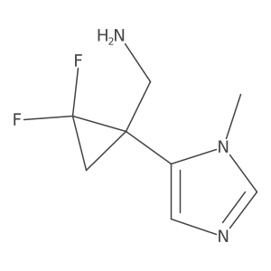 [2,2-difluoro-1-(1-methyl-1H-imidazol-5-yl)cyclopropyl]methanamine结构式