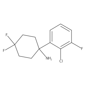 1-(2-Chloro-3-fluorophenyl)-4,4-difluorocyclohexan-1-amine结构式