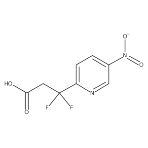 3,3-Difluoro-3-(5-nitropyridin-2-yl)propanoic acid Structure
